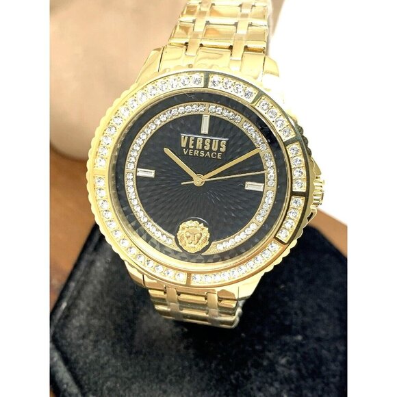 Versus by Versace Women's Watch VSPLM3121 Black Dial Gold Stainless Steel 40mm - Picture 1 of 13